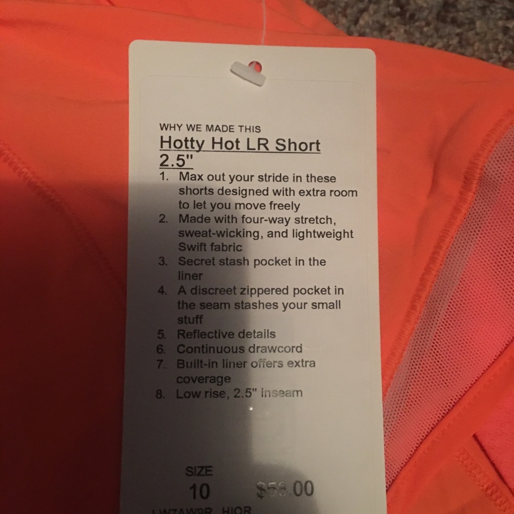 Highlight Orange Hotty Hot LR Short 2.5 10 - Picture 3 of 6